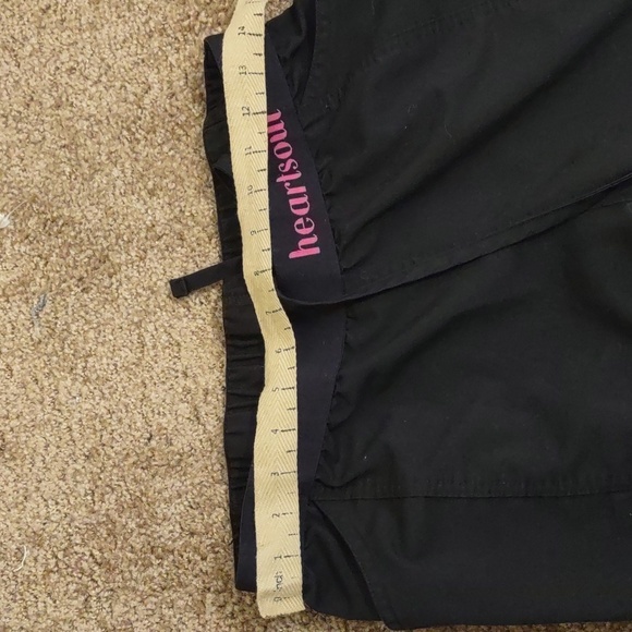 USED HEARTSOUL SRUB PANTS SIZE M BLACK AND PINK ELASTIC BAND - Picture 8 of 8